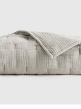 Quince Organic Airy Gauze Toddler Quilt Fog Grey with Dust Bag